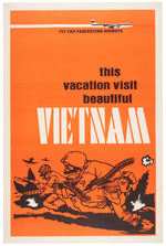 "THIS VACATION VISIT BEAUTIFUL VIETNAM" ANTI-WAR POSTER.