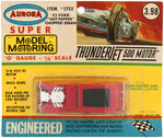 "AURORA SUPER MODEL MOTORING - '32 FORD 'HOT PEPPER' CHOPPED SEDAN" CARDED SLOT RACING CAR.