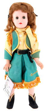 "ANNIE OAKLEY AMERICAN CHARACTER" 1950S DOLL.