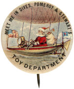 SANTA IN EARLY AIRSHIP BUTTON USED FOR CPB.