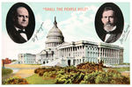 BRYAN-KERN “SHALL THE PEOPLE RULE” 1908 POST CARD.
