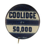 "COOLIDGE BY 50,000" BUTTON.