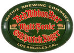 "MATHIE BREWING COMPANY/LOS ANGELES, CAL." TIP TRAY.