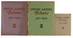 UNITED ARTISTS PICTURES 1927-1928 VARIETY EXHIBITOR BOOK TRIO.