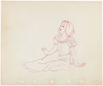 SNOW WHITE SINGING POSE PRODUCTION DRAWING ORIGINAL ART.