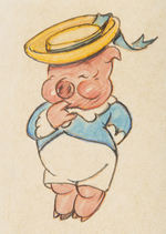 FERDINAND HORVATH THREE LITTLE PIGS ORIGINAL CONCEPT ART PAIR.