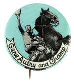 "GENE AUTRY & CHAMP" RARE COLOR AND NAME PANEL DESIGN.