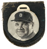 “BABE RUTH” W/BOSTON CAP PREMIUM BASEBALL SCORER WITH FIRST SEEN POUCH.