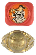 BABE RUTH PAIR OF CEREAL PREMIUM RINGS.