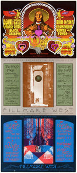 BILL GRAHAM 1970 FILLMORE WEST CONCERT POSTCARD/HANDBILL LOT.