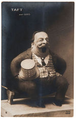 FRENCH PHOTOGRAPHIC POSTCARD OF TAFT SCULPTED LIKENESS.