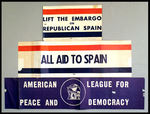 SPANISH CIVIL WAR AND 1939 PEACE BANNERS.