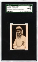 1926-27 AGUILITAS #782 A. CABRERA SGC 80 EX/NM 6 (RICHARD MERKIN COLLECTION).