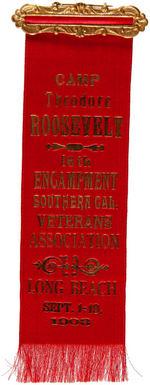 RARE 1903 G.A.R. "CAMP THEODORE ROOSEVELT" RIBBON.