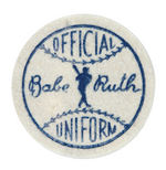 "OFFICIAL BABE RUTH UNIFORM" IRON-ON LETTERS/PATCH/ENVELOPE FRAMED DISPLAY.