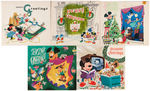 WALT DISNEY STUDIO 1950-1954 CHRISTMAS CARD LOT.