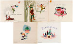 WALT DISNEY STUDIO 1950-1954 CHRISTMAS CARD LOT.