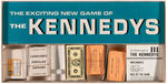 "THE KENNEDYS" BOARD GAME W/ORIGINAL CARDBOARD BAND STILL INTACT ON LID.