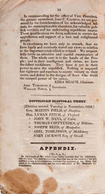 PRO JACKSON 1828 VERMONT CONVENTION BOOKLET.