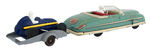 MARX "CANNONBALL KELLER MECHANICAL ROADSTER WITH TRAILER AND MECHANICAL MIDGET RACER" BOXED WIND-UP.