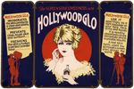 "HOLLYWOOD GLO" TRI-FOLD STORE ADVERTISING STANDEE.