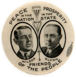 WILSON AND GLYNN NEW YORK GOVERNOR 1912 COATTAIL.