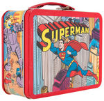 "SUPERMAN" METAL CANADIAN LUNCHBOX WITH THERMOS.