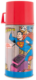 "SUPERMAN" METAL CANADIAN LUNCHBOX WITH THERMOS.