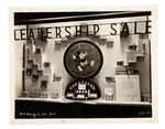 INGERSOLL MICKEY MOUSE WATCHES & CLOCKS MACY'S WINDOW DISPLAY ORIGINAL PHOTO & NEGATIVE.