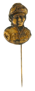 JOCKEY BRASS SHELL STICKPIN CIRCA 1896.