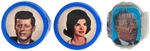 JOHN KENNEDY, JACKIE KENNEDY, MARTIN LUTHER KING TRIO OF 1960s RINGS.