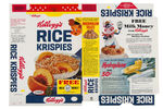 KELLOGG'S "RICE KRISPIES" FILE COPY CEREAL BOX FLAT TRIO.