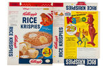 KELLOGG'S "RICE KRISPIES" FILE COPY CEREAL BOX FLAT TRIO.