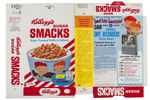 KELLOGG'S "SUGAR SMACKS" FILE COPY CEREAL BOX FLAT TRIO.