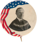 "CALVIN COOLIDGE" LARGE PORTRAIT BUTTON.