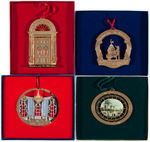 “THE WHITE HOUSE HISTORICAL ASSOCIATION” FOUR BOXED CHRISTMAS ORNAMENTS.