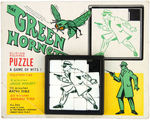 "THE GREEN HORNET" SLIDING TILE PUZZLE ON STORE CARD.