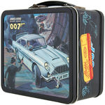 "JAMES BOND SECRET AGENT 007" UNUSED METAL LUNCHBOX & THERMOS.