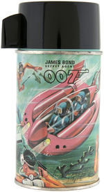 "JAMES BOND SECRET AGENT 007" UNUSED METAL LUNCHBOX & THERMOS.