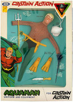 "CAPTAIN ACTION - AQUAMAN UNIFORM & EQUIPMENT" BOXED SET.