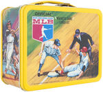 "OFFICIAL MAJOR LEAGUE BASEBALL MLB" UNUSED METAL LUNCHBOX WITH THERMOS & MAGNETIC GAME.