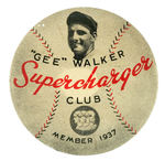 CAR SPONSORED BASEBALL PLAYER 1937 CLUB BUTTON.