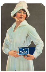 "KOTEX" STORE DISPLAY TIN LITHO SIGN.