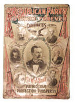 "THE REPUBLICAN PARTY IN UNION FOREVER" PA. CANDIDATES 1898 LITHOGRAPHED TIN SIGN.