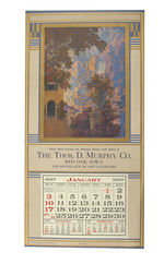 MAXFIELD PARRISH "SUNRISE" CALENDAR SAMPLE.