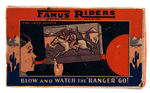 "THE LONE RANGER" RARE "FAMUS RIDERS" BOXED BALLOON TOY.