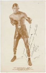 CUBAN BOXING CHAMPION KID CHOCOLATE VINTAGE AUTOGRAPHED PROMOTIONAL PHOTO.