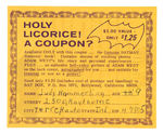 BATMAN SOUVENIR BOOK COUPON.