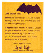 BATMAN SOUVENIR BOOK COUPON.