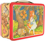 "THREE LITTLE PIGS/LITTLE RED RIDING HOOD" METAL LUNCHBOX PAIR.